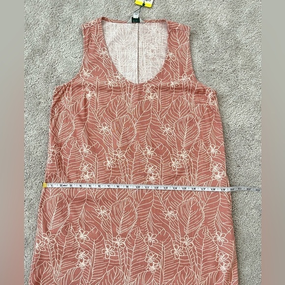 Orvis Womens Floral Sleeveless Linen blend Dress Small Coastal Grandma Lagenlook - Picture 10 of 12